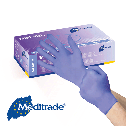 MEDITRADE NITRIL VIOLA Einmal-Schutzhandschuhe